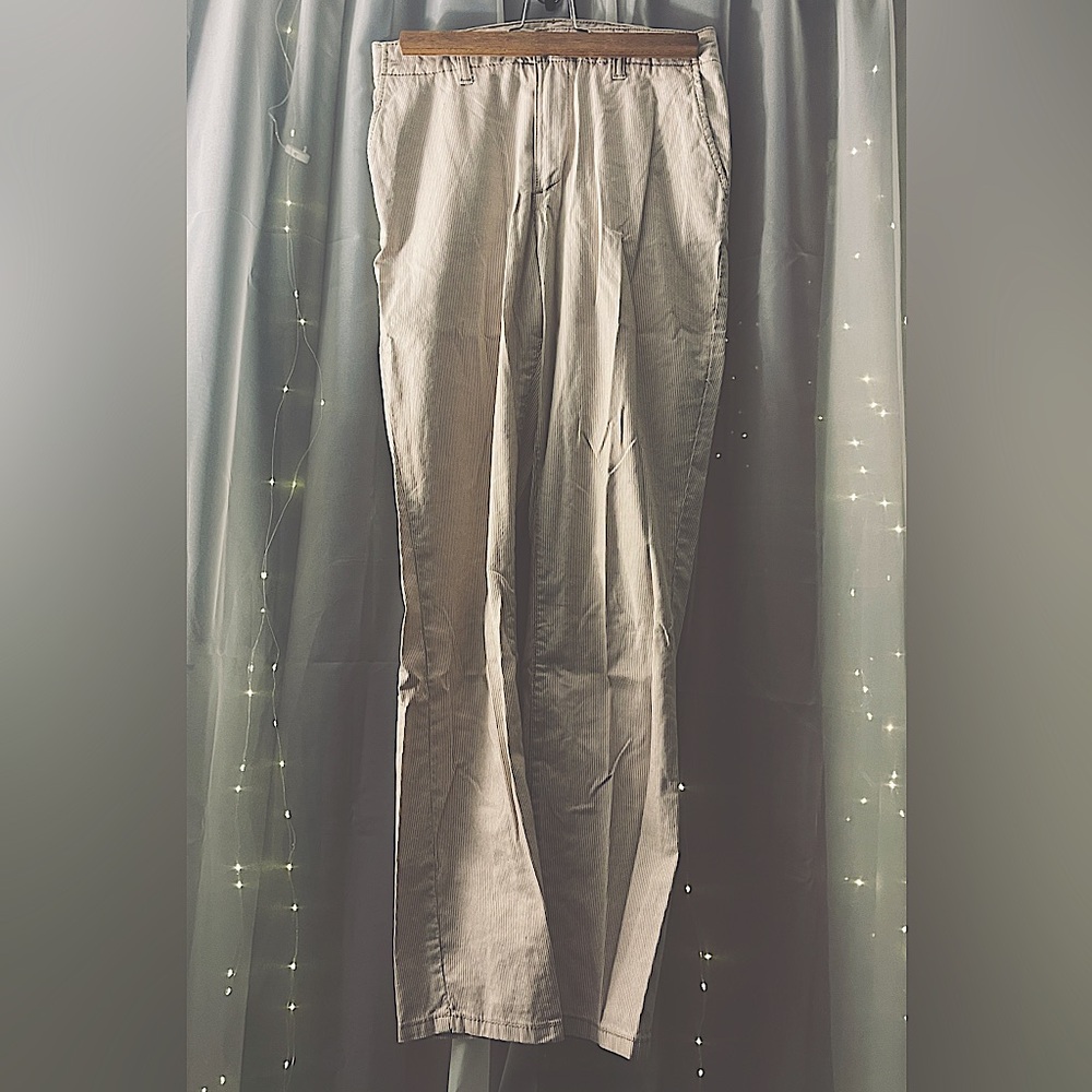 Tan/Cream Pinstripe Dress Pants
